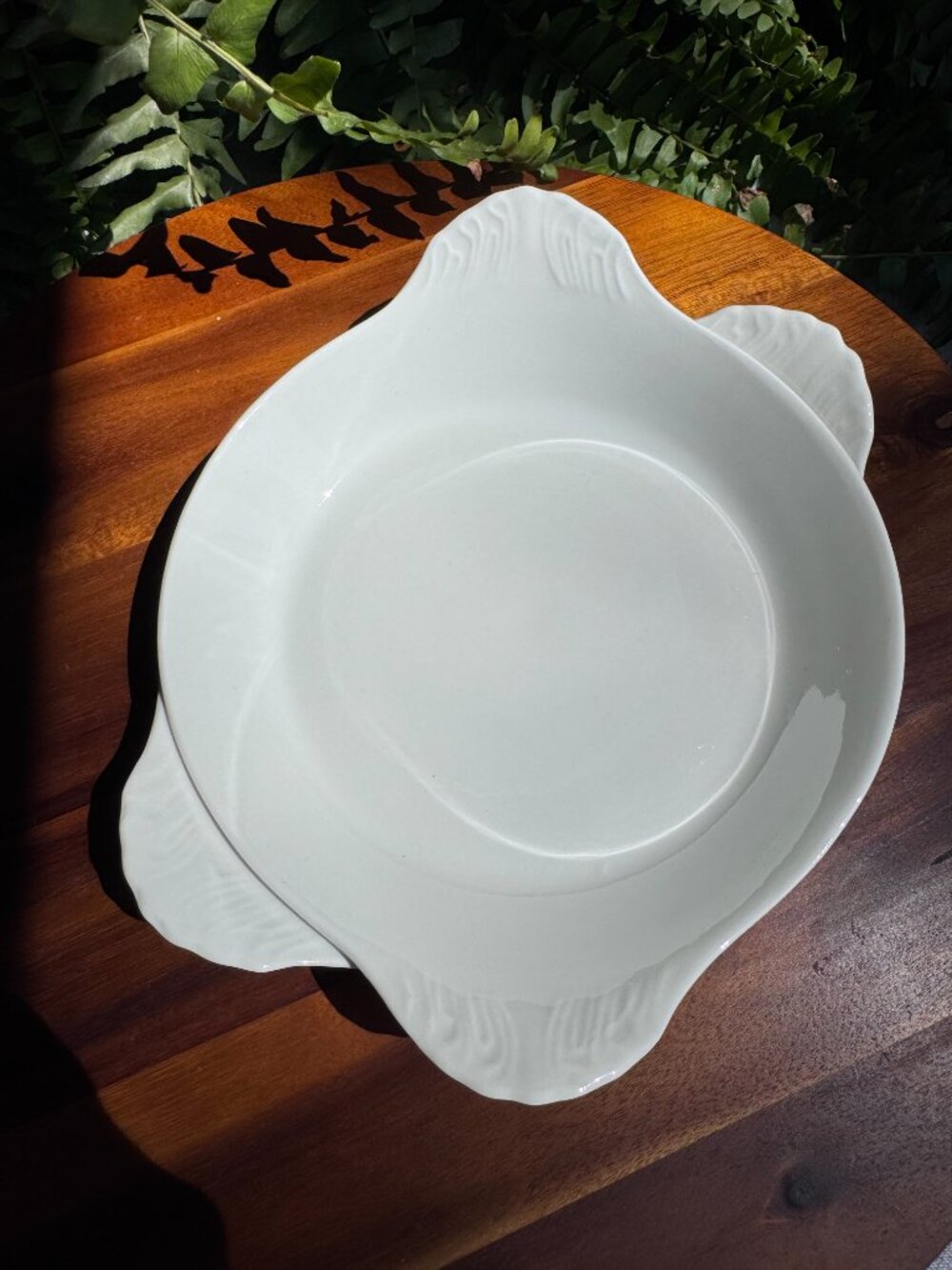 Set of 2 Vintage Apilco France White Porcelain Au Gratin Dishes